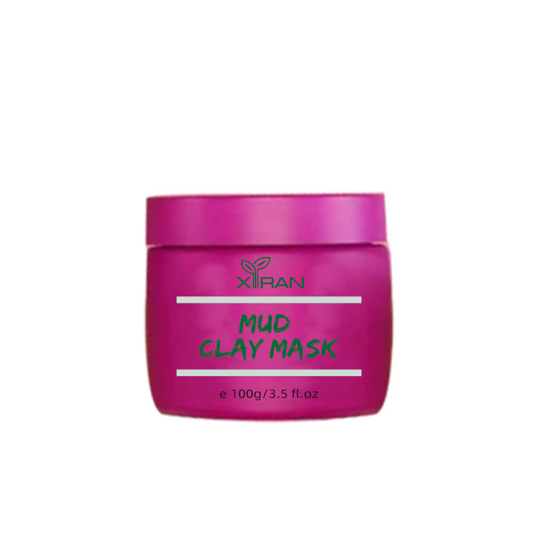 private label custom face mud clay mask with vitamin c, hyaluronic acid for brightening, whitening exfoliating