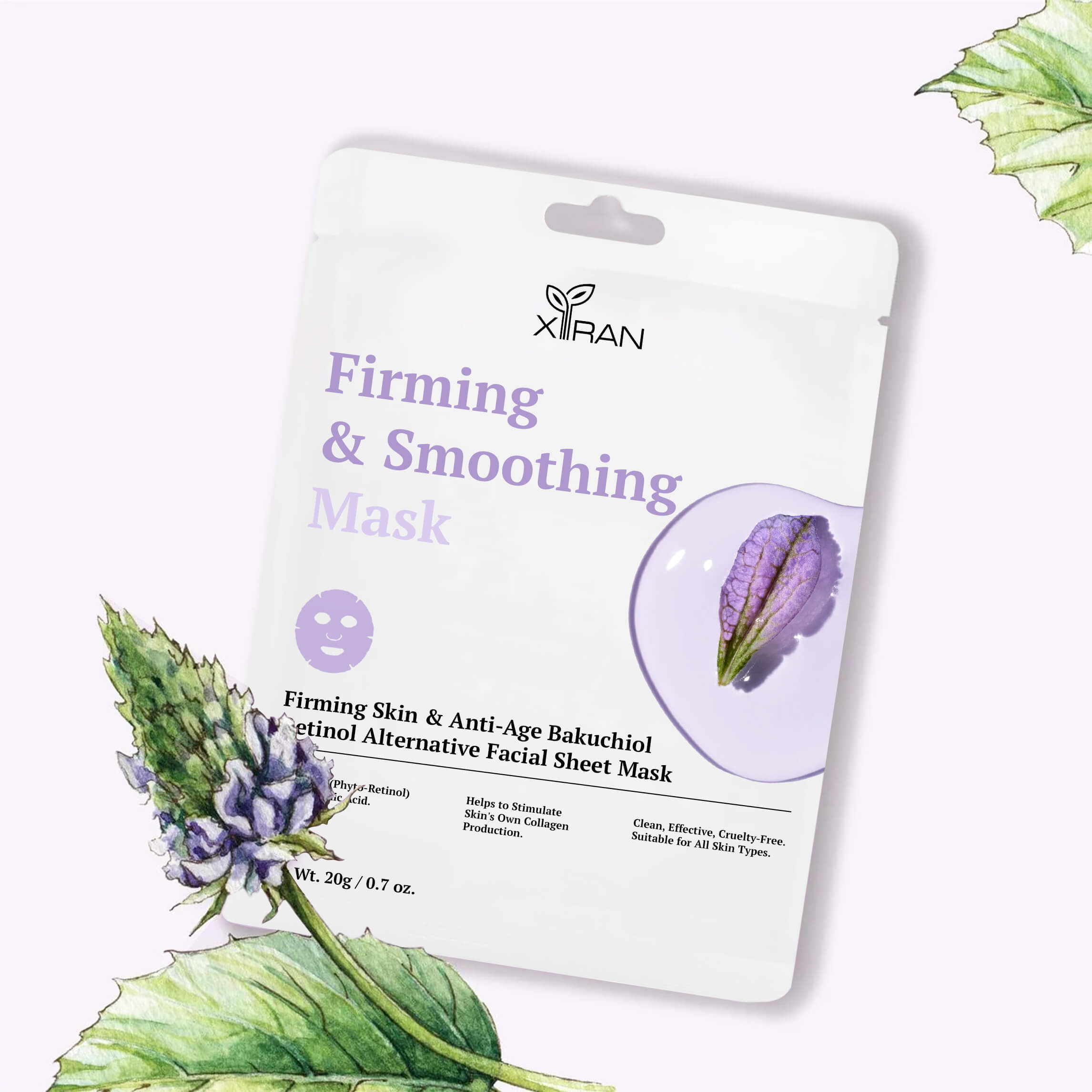 Private Label Retinol Alternative Bakuchiol Facial Sheet Mask